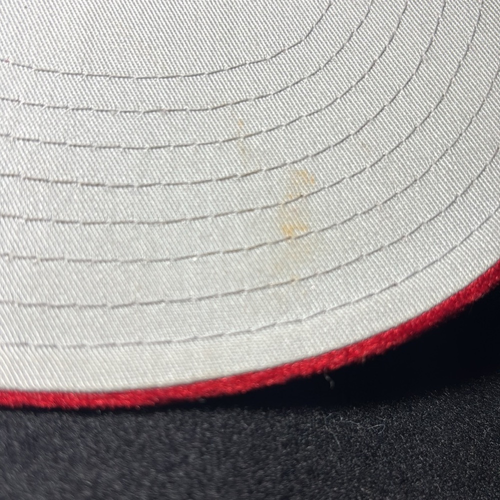 Vintage Boston Red Sox MLB red velvet American Needle Red fitted ball-cap size 7 - Picture 11 of 15